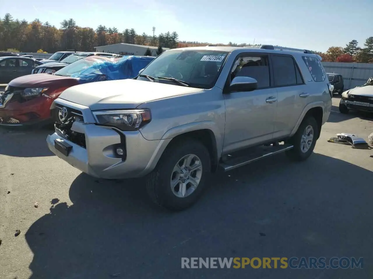 1 Photograph of a damaged car JTEMU5JRXM5927057 TOYOTA 4RUNNER 2021
