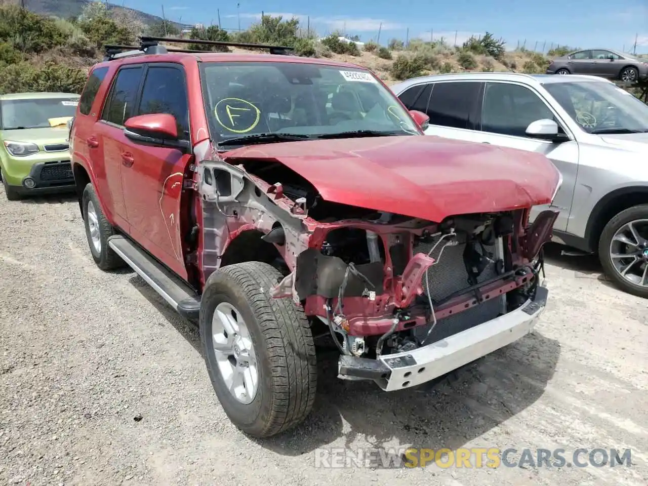 1 Photograph of a damaged car JTENU5JR5M5849954 TOYOTA 4RUNNER 2021