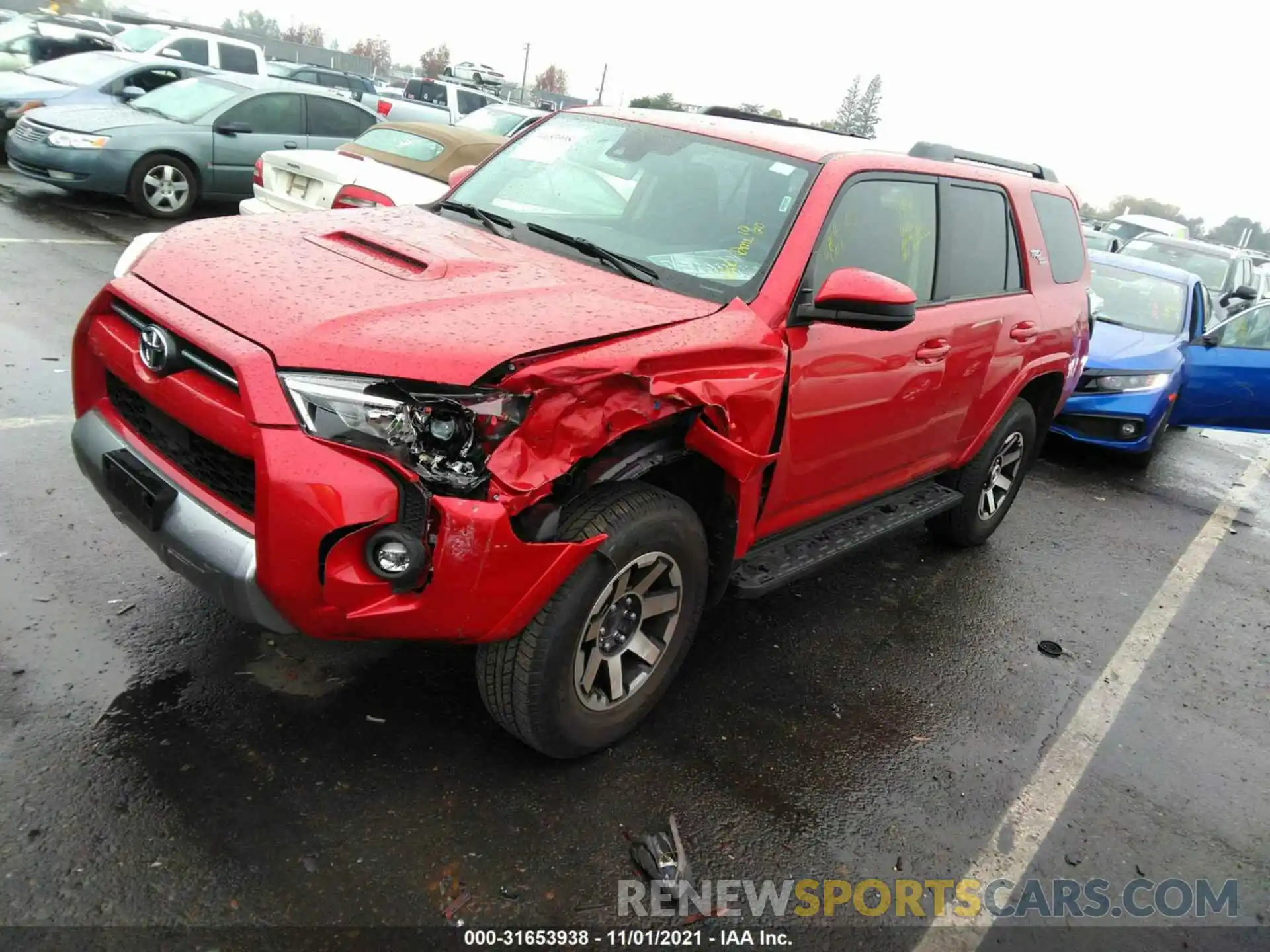 2 Photograph of a damaged car JTEPU5JR4M5905469 TOYOTA 4RUNNER 2021