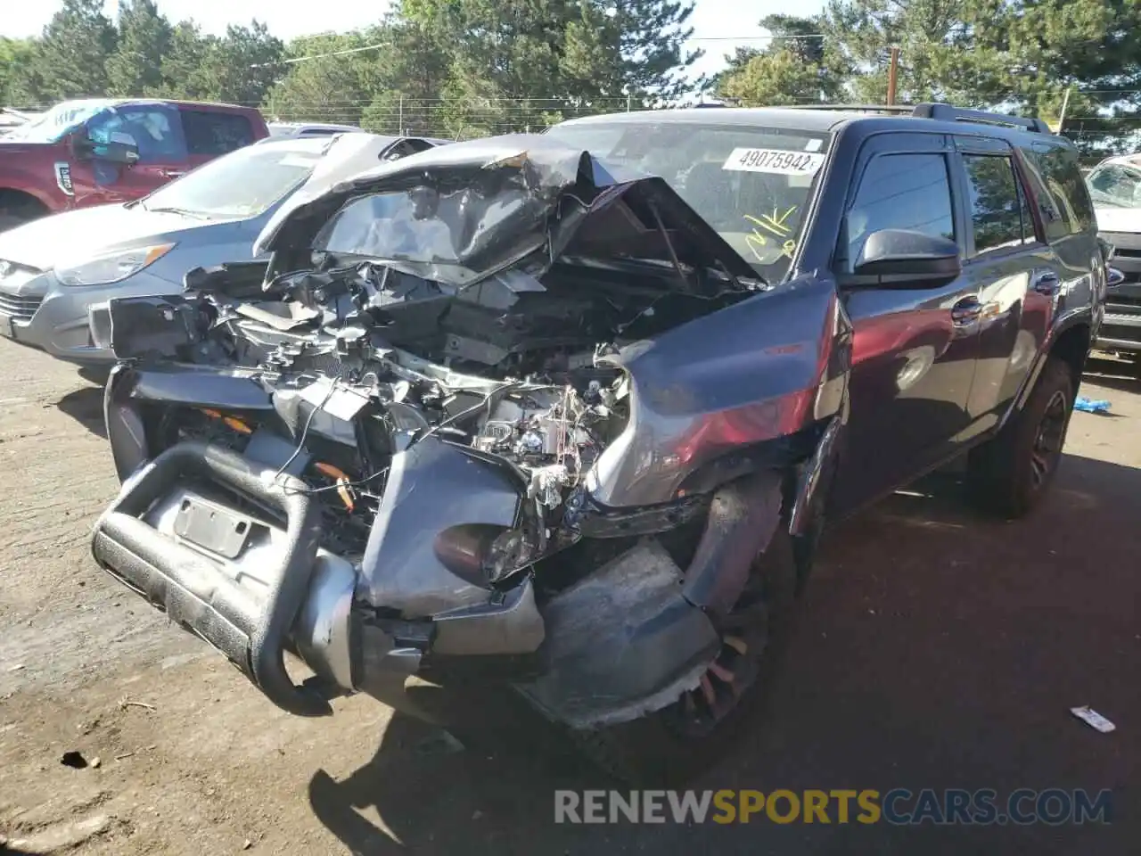 2 Photograph of a damaged car JTEPU5JR6M5956844 TOYOTA 4RUNNER 2021