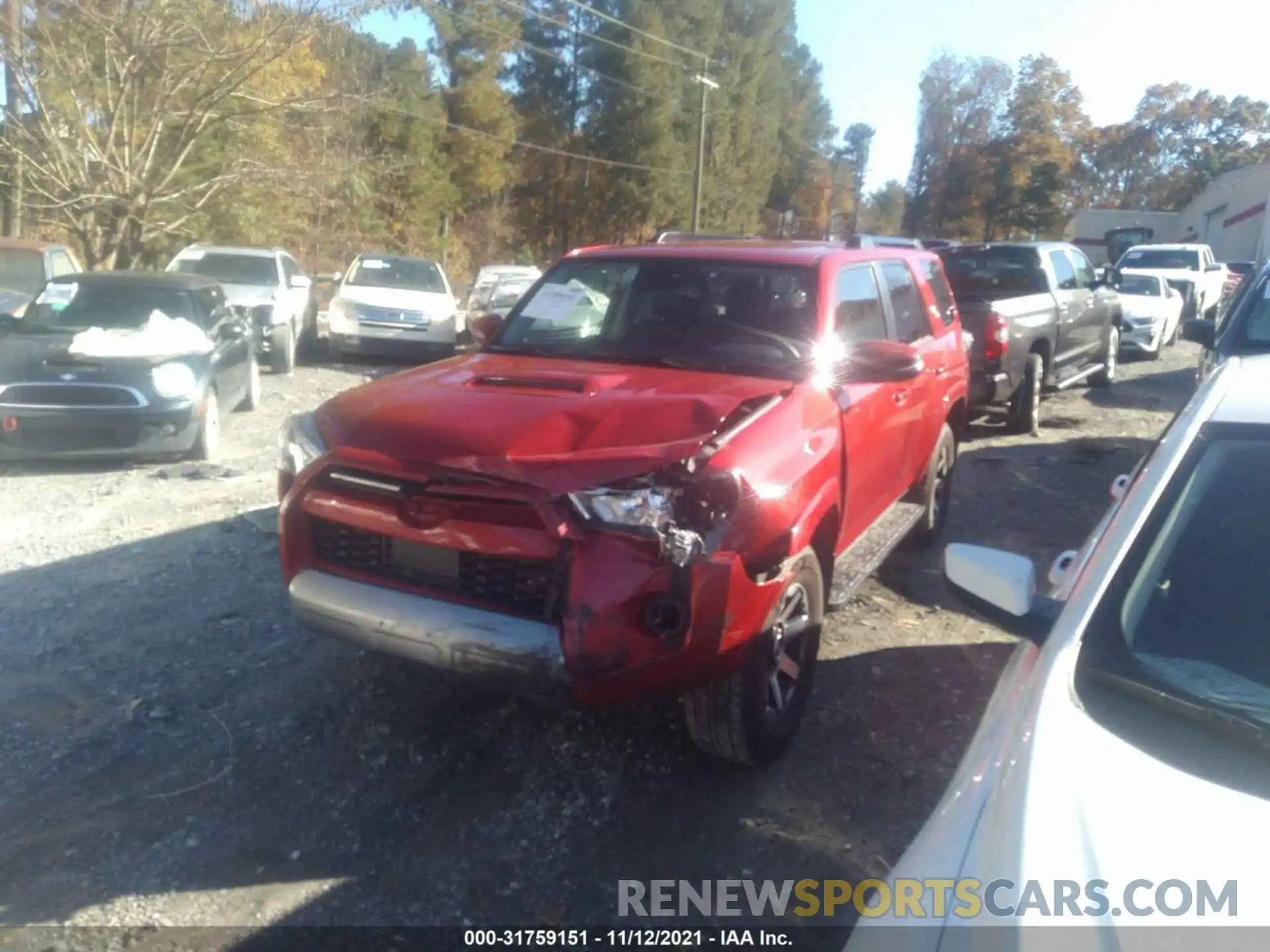 2 Photograph of a damaged car JTERU5JR2M5924207 TOYOTA 4RUNNER 2021