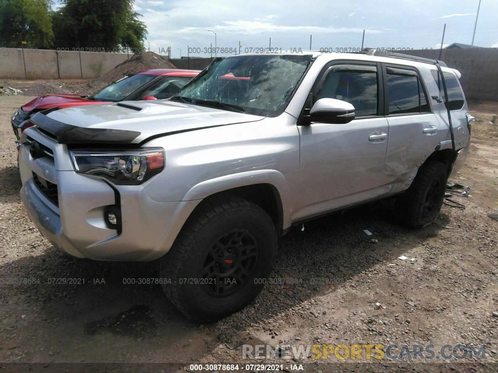 2 Photograph of a damaged car JTERU5JR3M5843023 TOYOTA 4RUNNER 2021