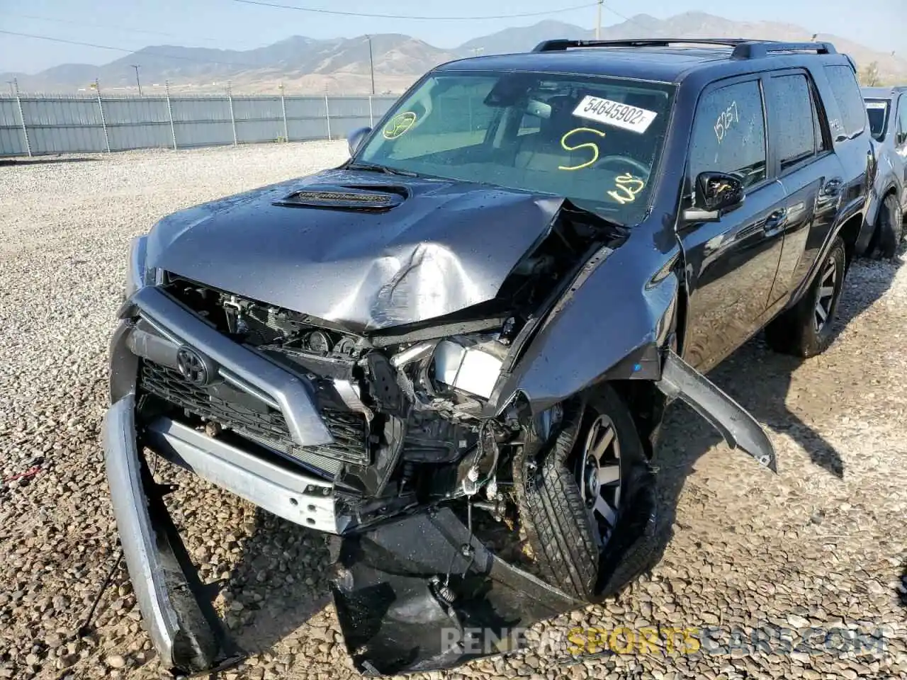 2 Photograph of a damaged car JTERU5JR4M5857299 TOYOTA 4RUNNER 2021