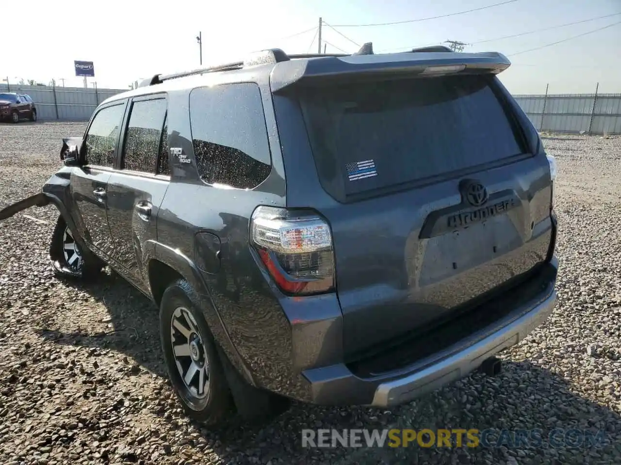 3 Photograph of a damaged car JTERU5JR4M5857299 TOYOTA 4RUNNER 2021