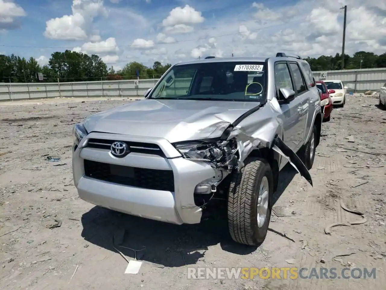 2 Photograph of a damaged car JTEEU5JR1N5261812 TOYOTA 4RUNNER 2022