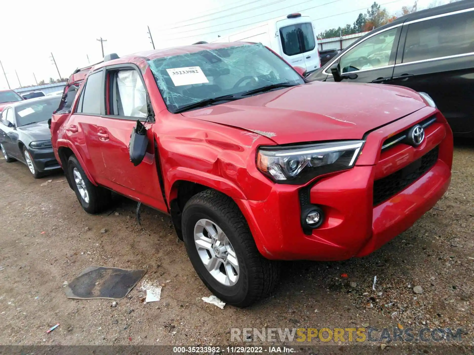 1 Photograph of a damaged car JTEEU5JR5N5252711 TOYOTA 4RUNNER 2022