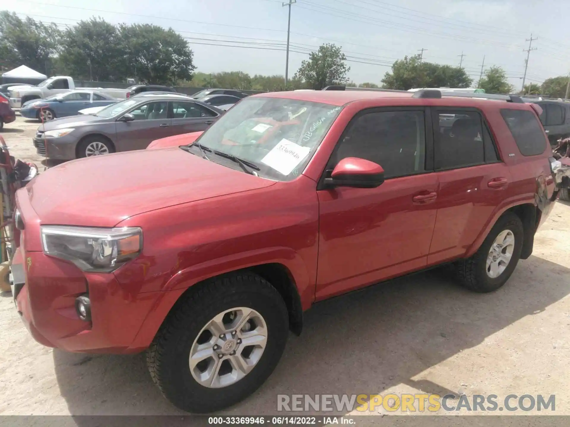 2 Photograph of a damaged car JTEEU5JR7N5265573 TOYOTA 4RUNNER 2022