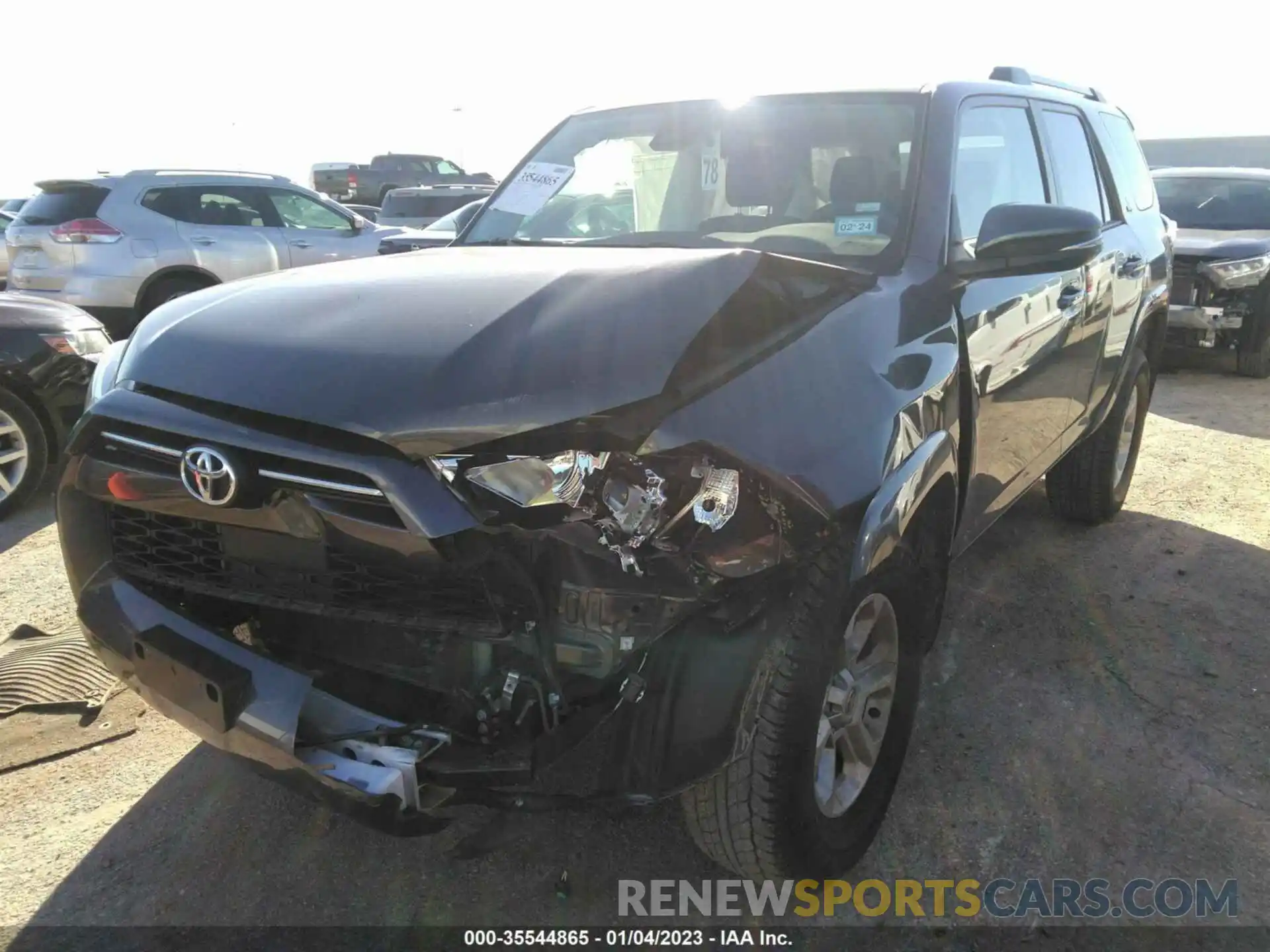 2 Photograph of a damaged car JTEFU5JR1N5260664 TOYOTA 4RUNNER 2022