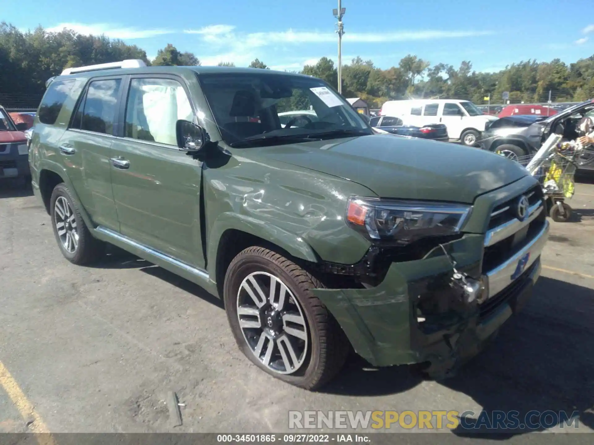 1 Photograph of a damaged car JTEKU5JR0N6023690 TOYOTA 4RUNNER 2022