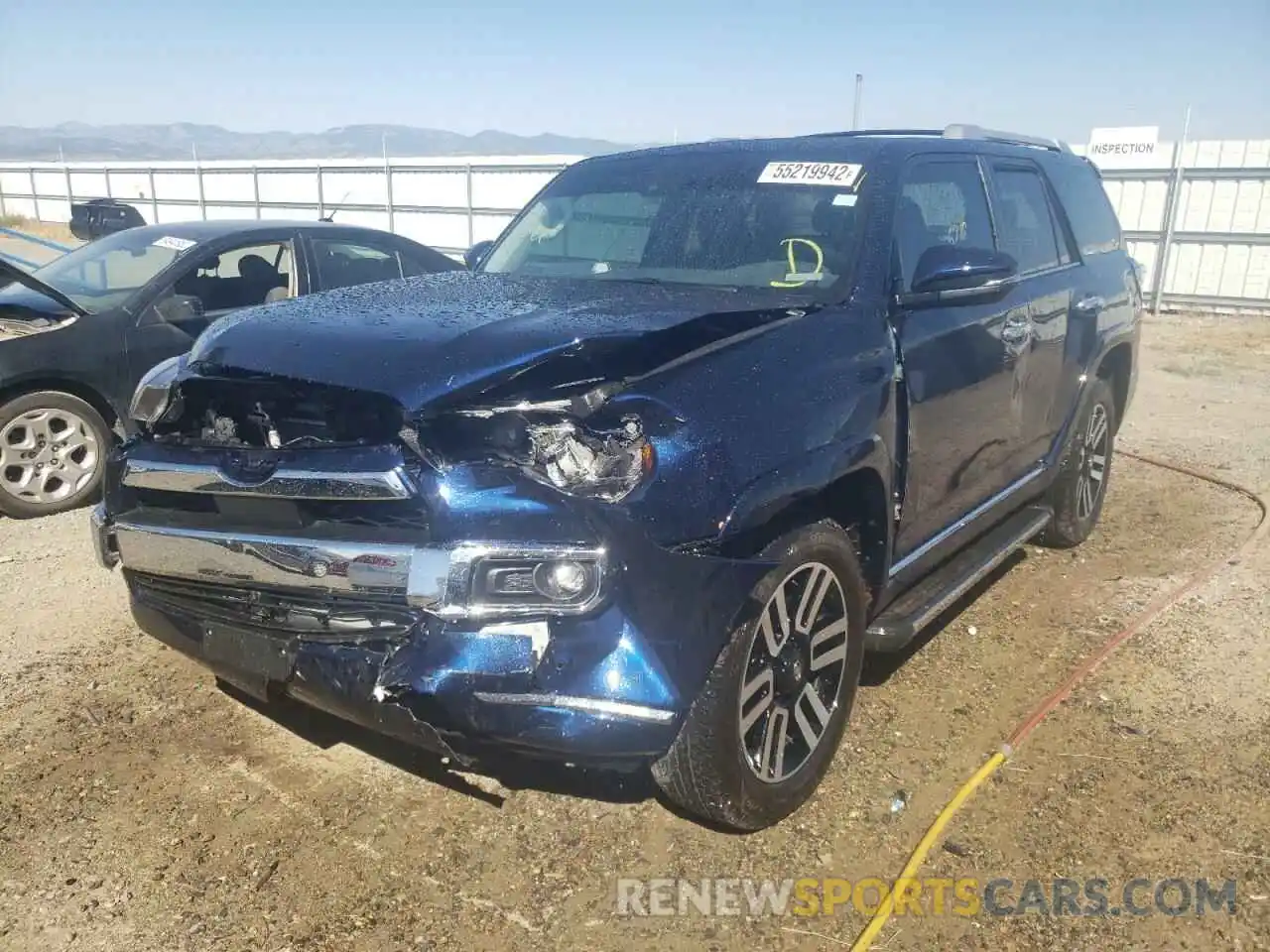 2 Photograph of a damaged car JTEKU5JR0N6063686 TOYOTA 4RUNNER 2022