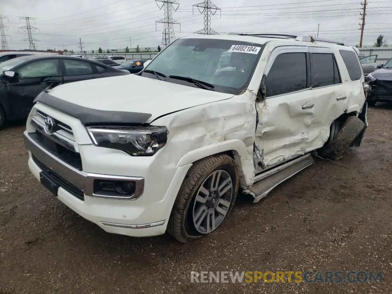 1 Photograph of a damaged car JTEKU5JR0N6087129 TOYOTA 4RUNNER 2022