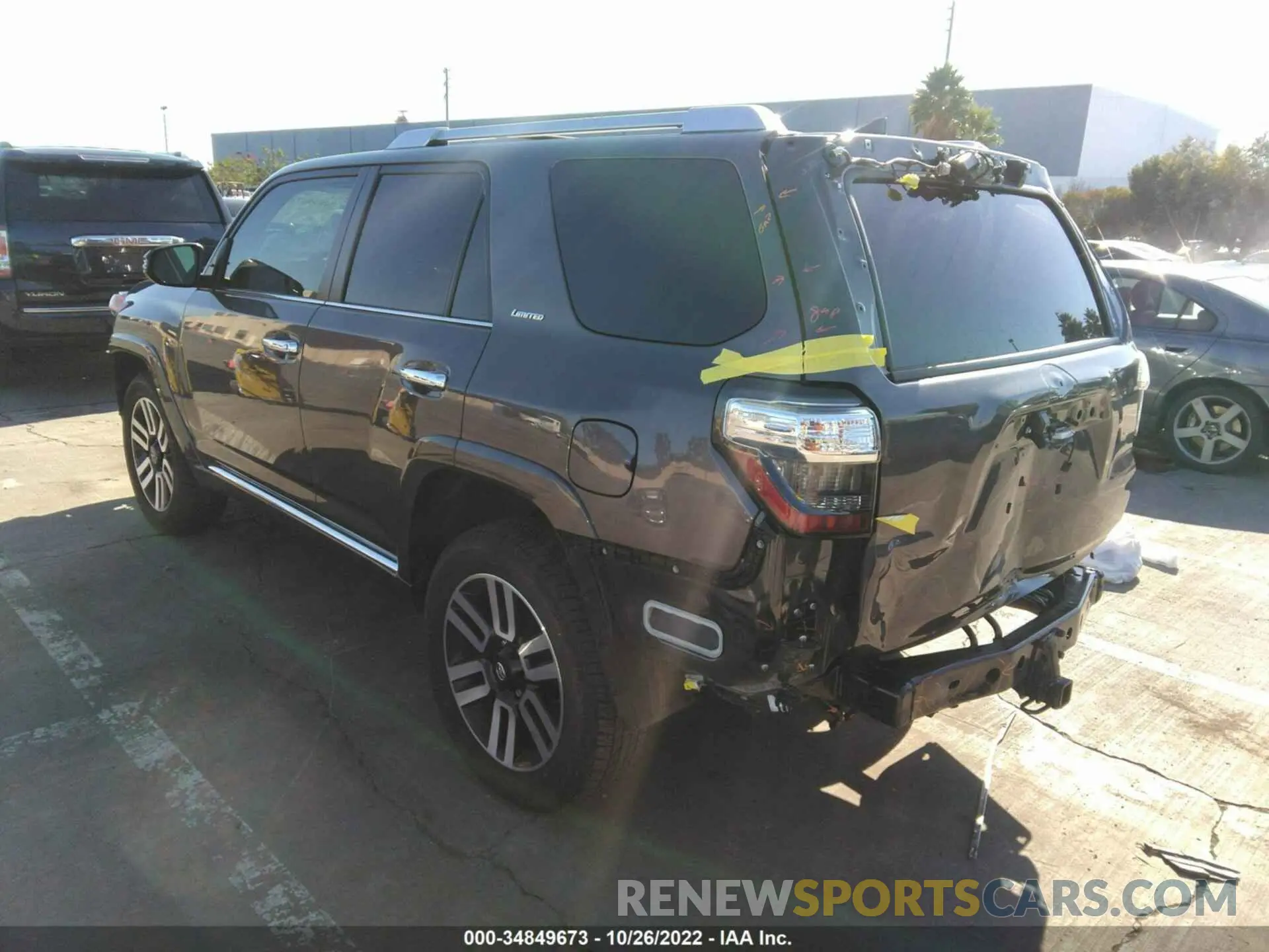 3 Photograph of a damaged car JTEKU5JR4N5971886 TOYOTA 4RUNNER 2022