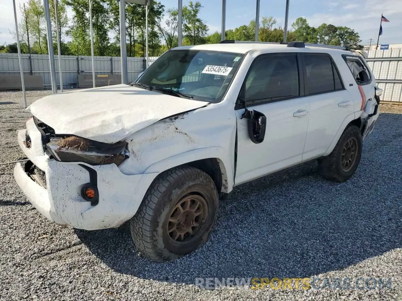1 Photograph of a damaged car JTEMU5JR0N6009135 TOYOTA 4RUNNER 2022