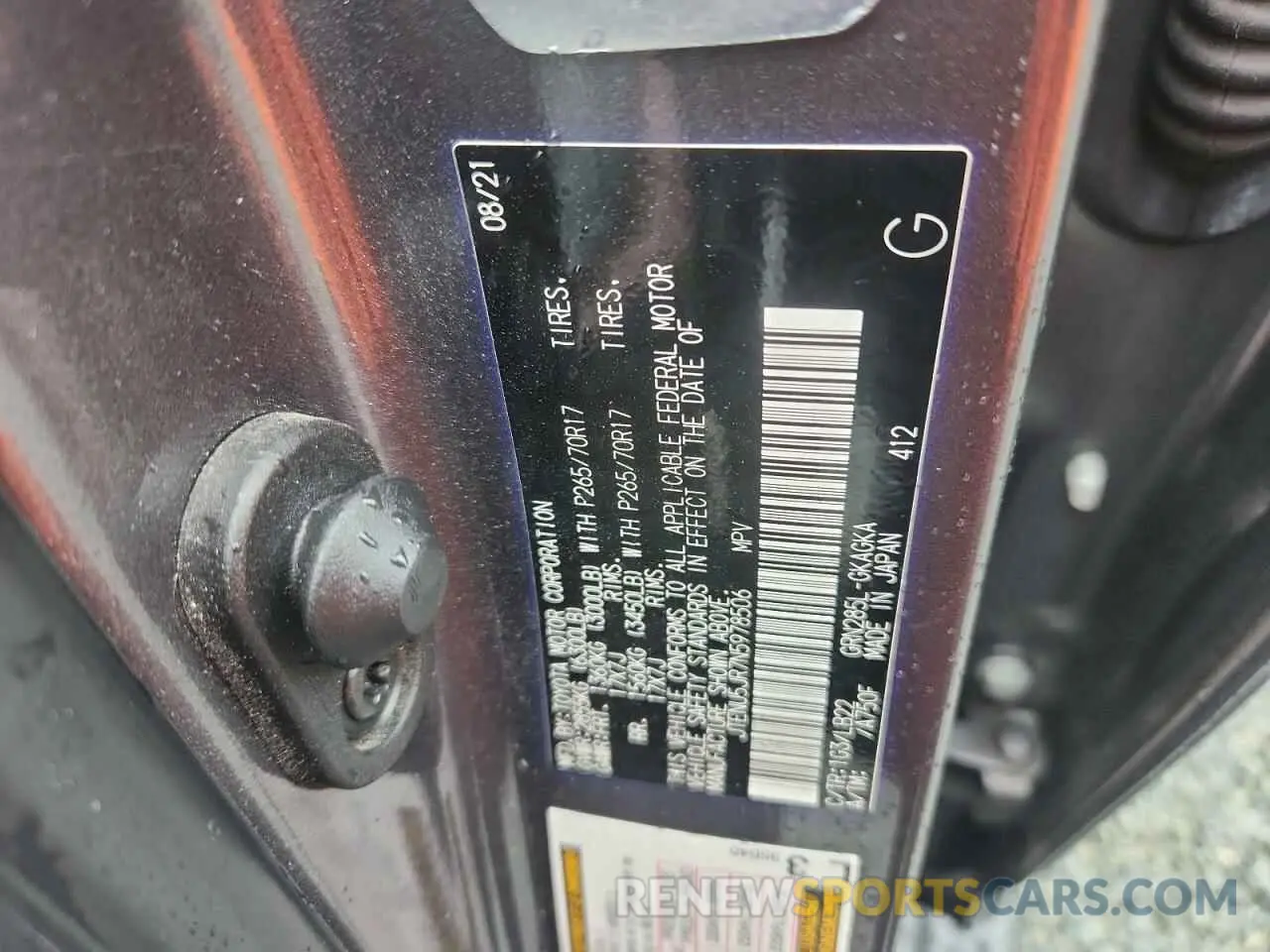 14 Photograph of a damaged car JTENU5JR7N5978506 TOYOTA 4RUNNER 2022