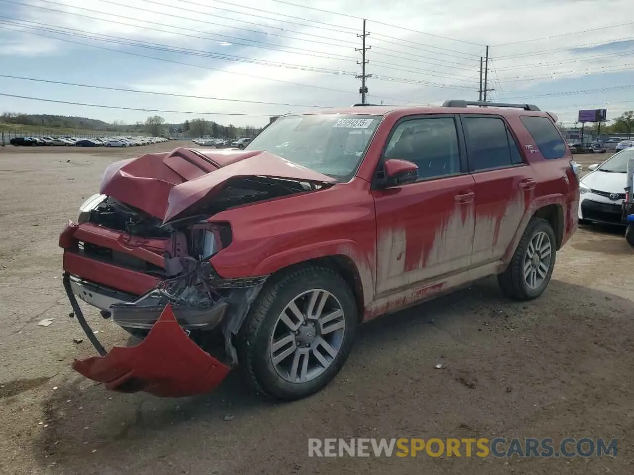 1 Photograph of a damaged car JTESU5JR1N6066340 TOYOTA 4RUNNER 2022