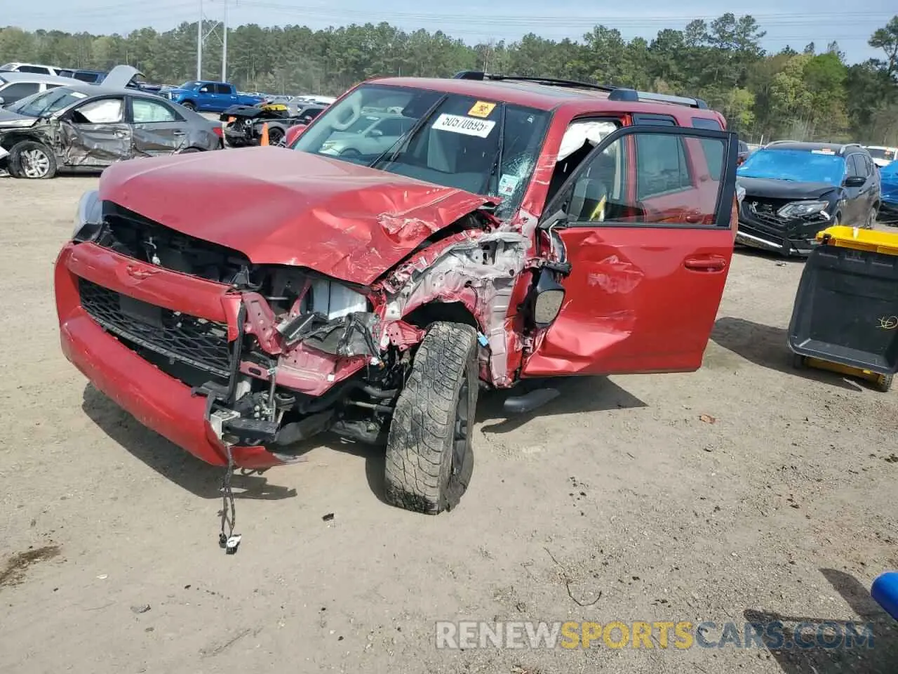 1 Photograph of a damaged car JTEFU5JR1P5293263 TOYOTA 4RUNNER 2023