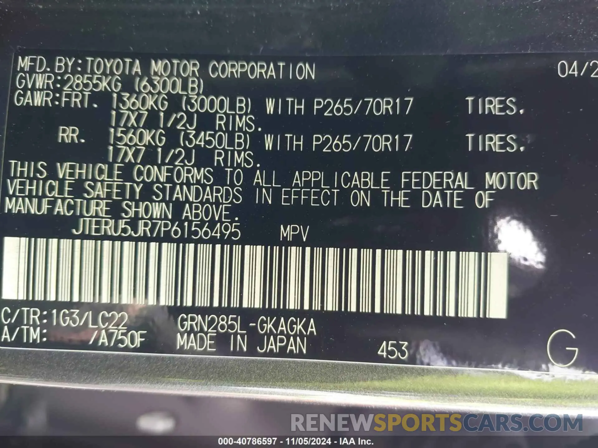 9 Photograph of a damaged car JTERU5JR7P6156495 TOYOTA 4RUNNER 2023