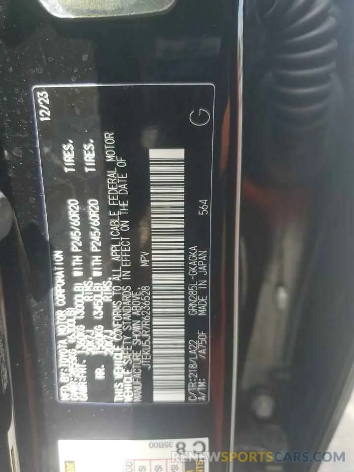 13 Photograph of a damaged car JTEKU5JR7R6236528 TOYOTA 4RUNNER 2024