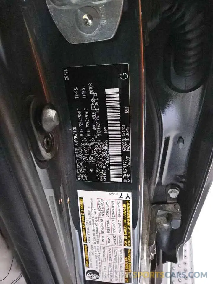 13 Photograph of a damaged car JTELU5JR8R6285922 TOYOTA 4RUNNER 2024