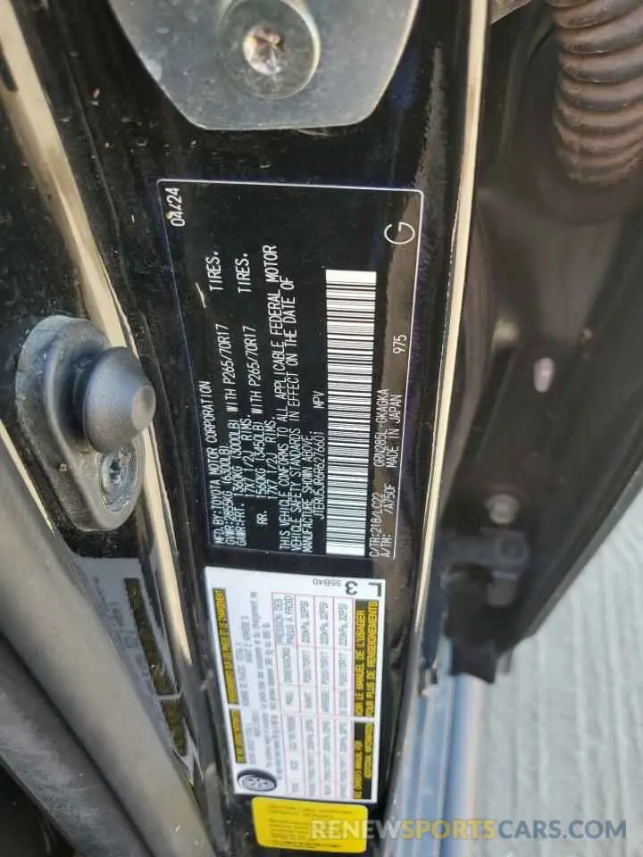 13 Photograph of a damaged car JTERU5JR6R6276601 TOYOTA 4RUNNER 2024
