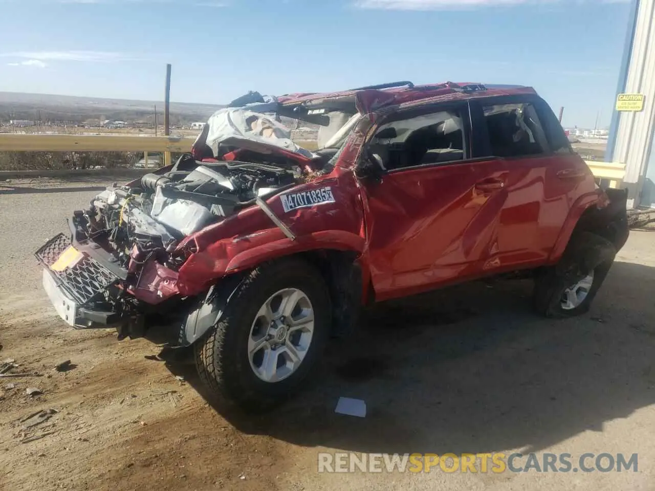 1 Photograph of a damaged car JTENU5JR0P6195380 TOYOTA 4RUNNER SE 2023