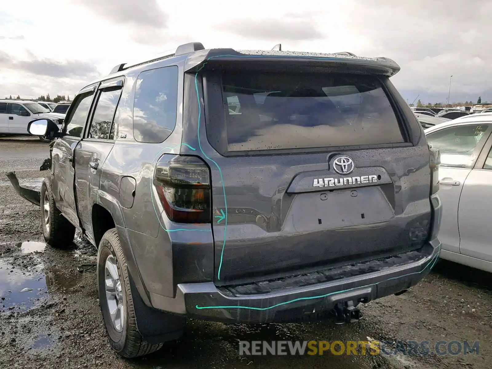 3 Photograph of a damaged car JTEBU5JR8K5621477 TOYOTA 4RUNNER SR 2019