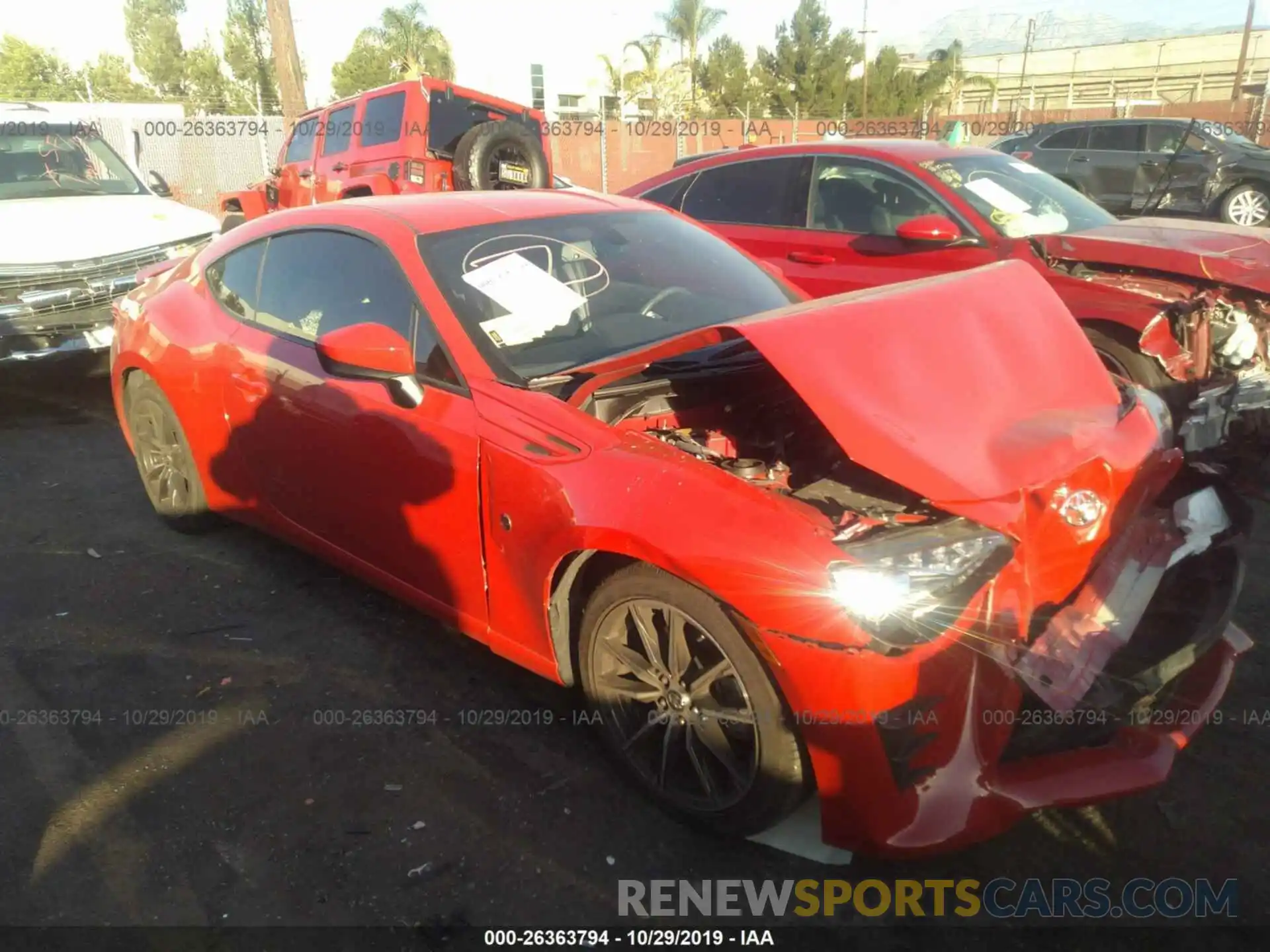 1 Photograph of a damaged car JF1ZNAA14K8701303 TOYOTA 86 2019