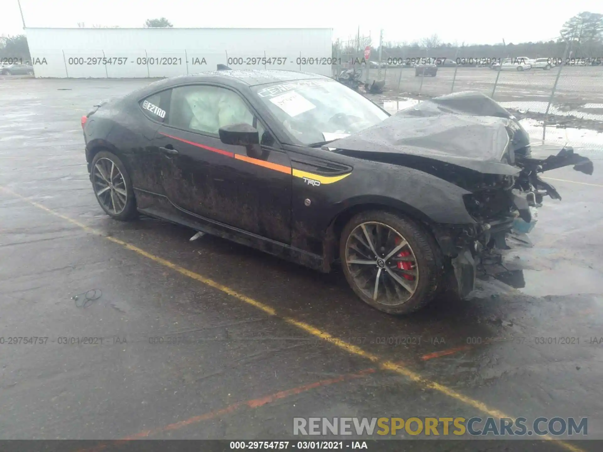 1 Photograph of a damaged car JF1ZNAE15K9702836 TOYOTA 86 2019