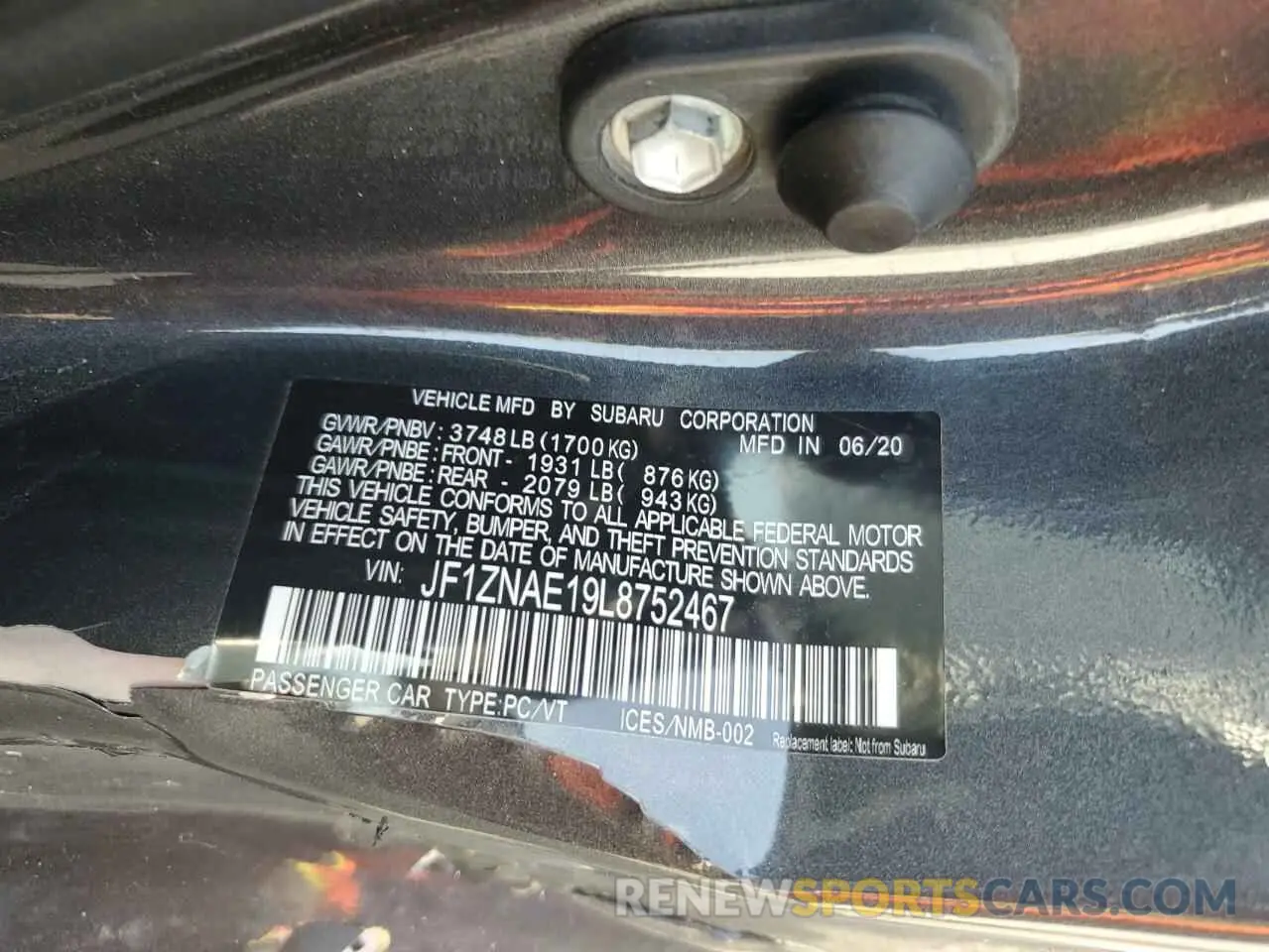 12 Photograph of a damaged car JF1ZNAE19L8752467 TOYOTA 86 2020
