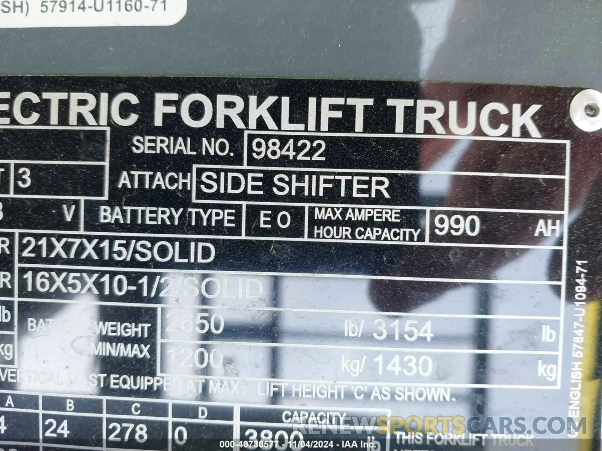 9 Photograph of a damaged car xxxxxxxxxxxx98422 TOYOTA 8FBCU25 FORKLIFT 2023