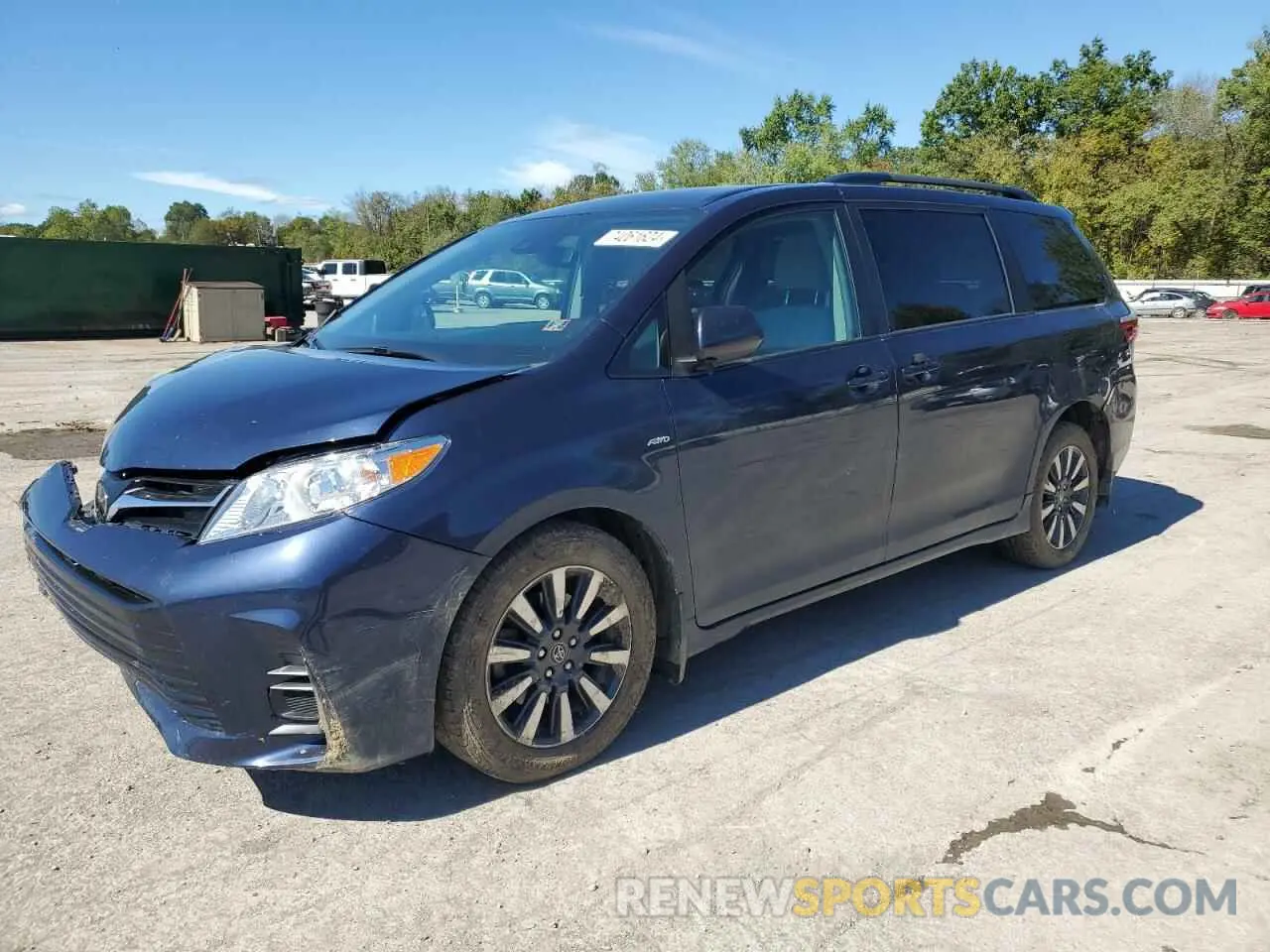 1 Photograph of a damaged car 5TDJZ3DC4KS220936 TOYOTA All Models 2019