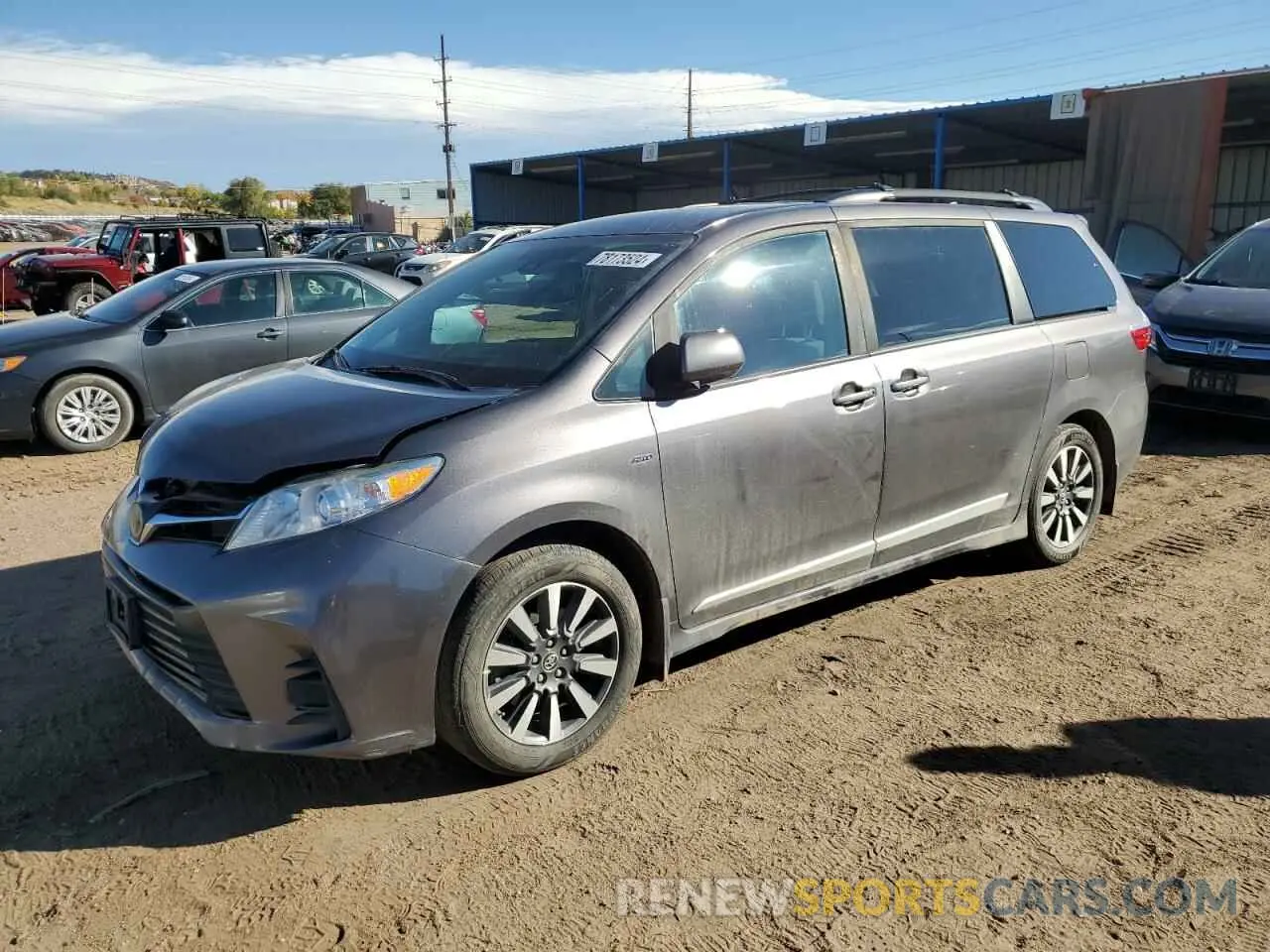1 Photograph of a damaged car 5TDJZ3DC6KS219268 TOYOTA All Models 2019