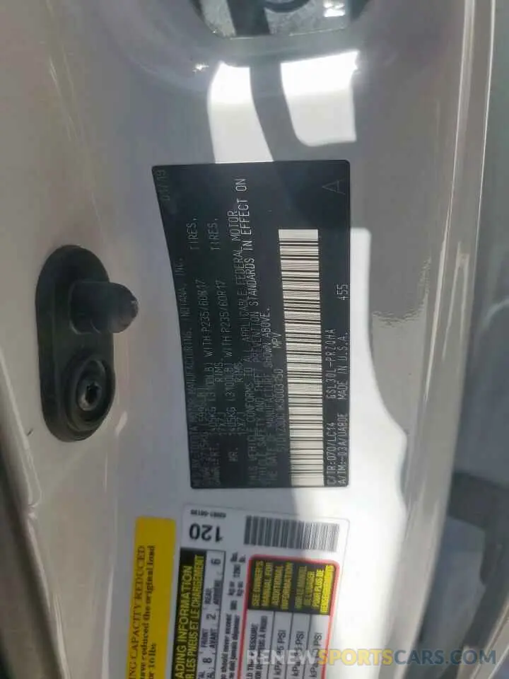 14 Photograph of a damaged car 5TDYZ3DC1KS003150 TOYOTA All Models 2019