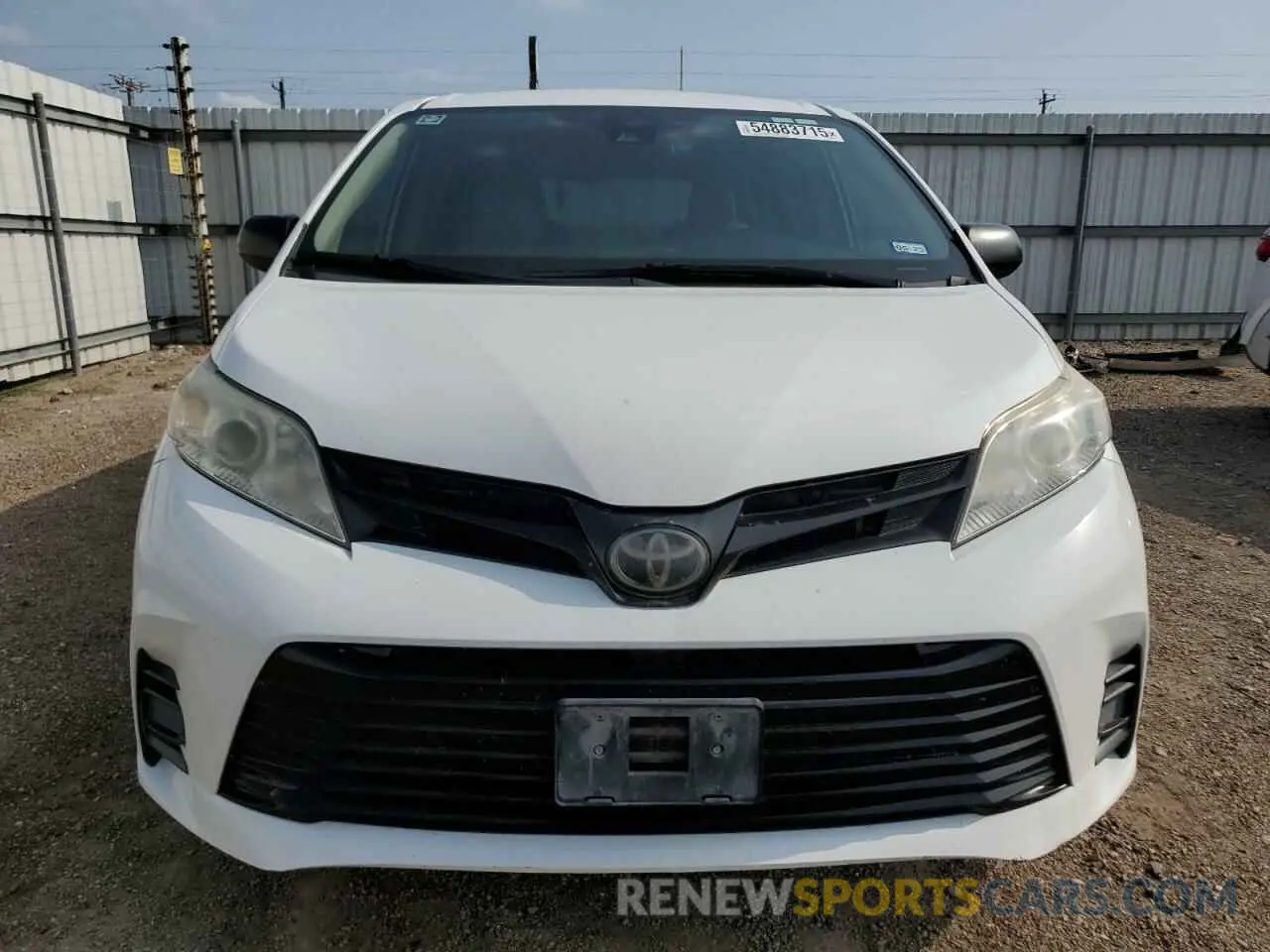 5 Photograph of a damaged car 5TDZZ3DC4KS008203 TOYOTA All Models 2019