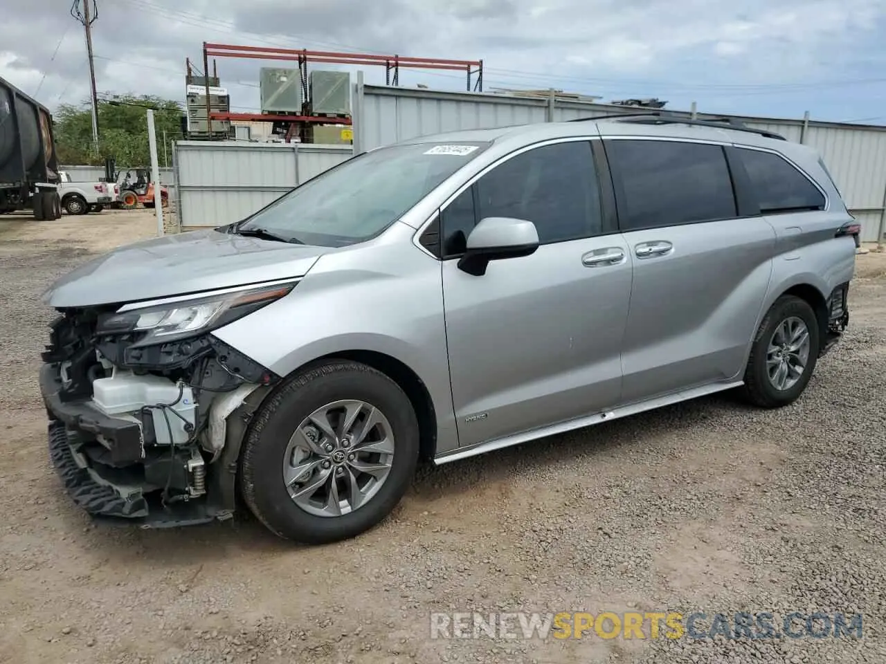 1 Photograph of a damaged car 5TDJRKEC4MS003091 TOYOTA All Models 2021