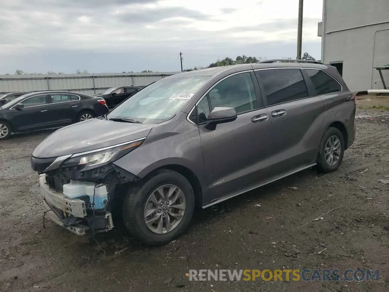 1 Photograph of a damaged car 5TDJRKEC7MS049563 TOYOTA All Models 2021