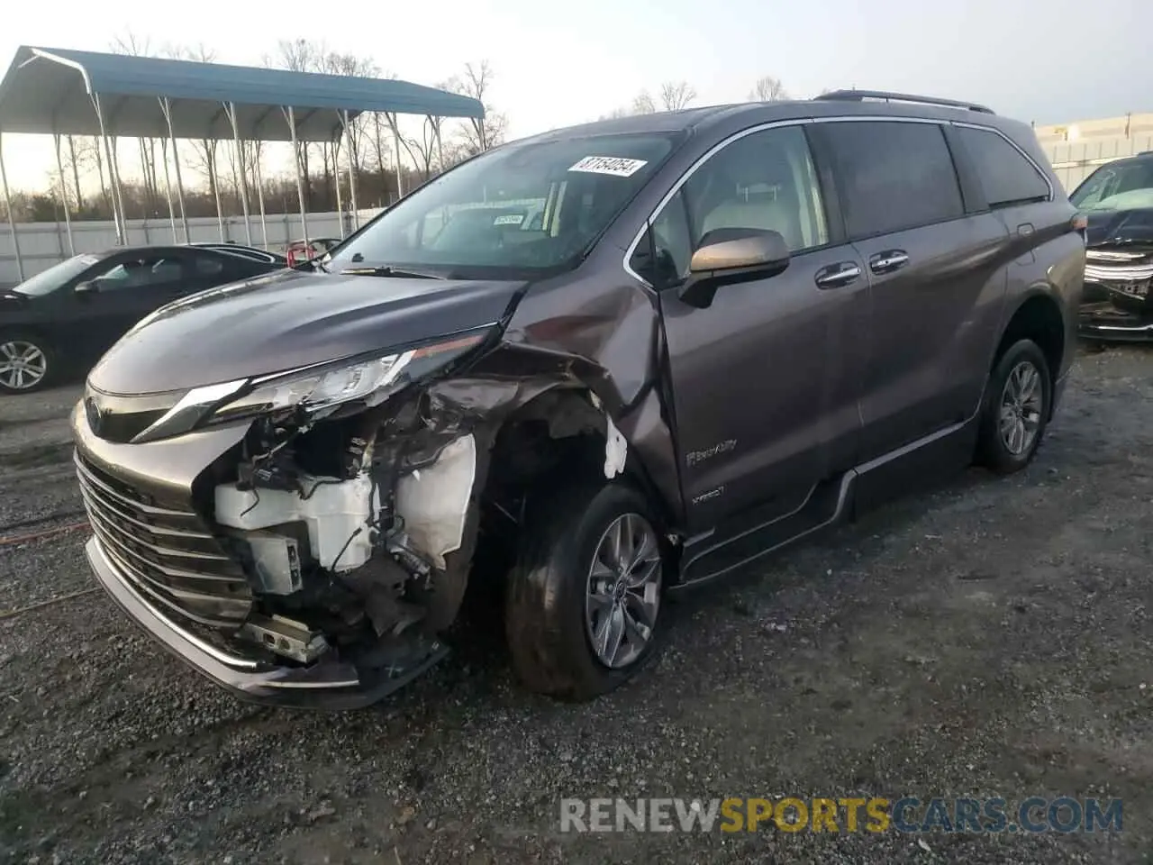 1 Photograph of a damaged car 5TDJRKECXMS059701 TOYOTA All Models 2021