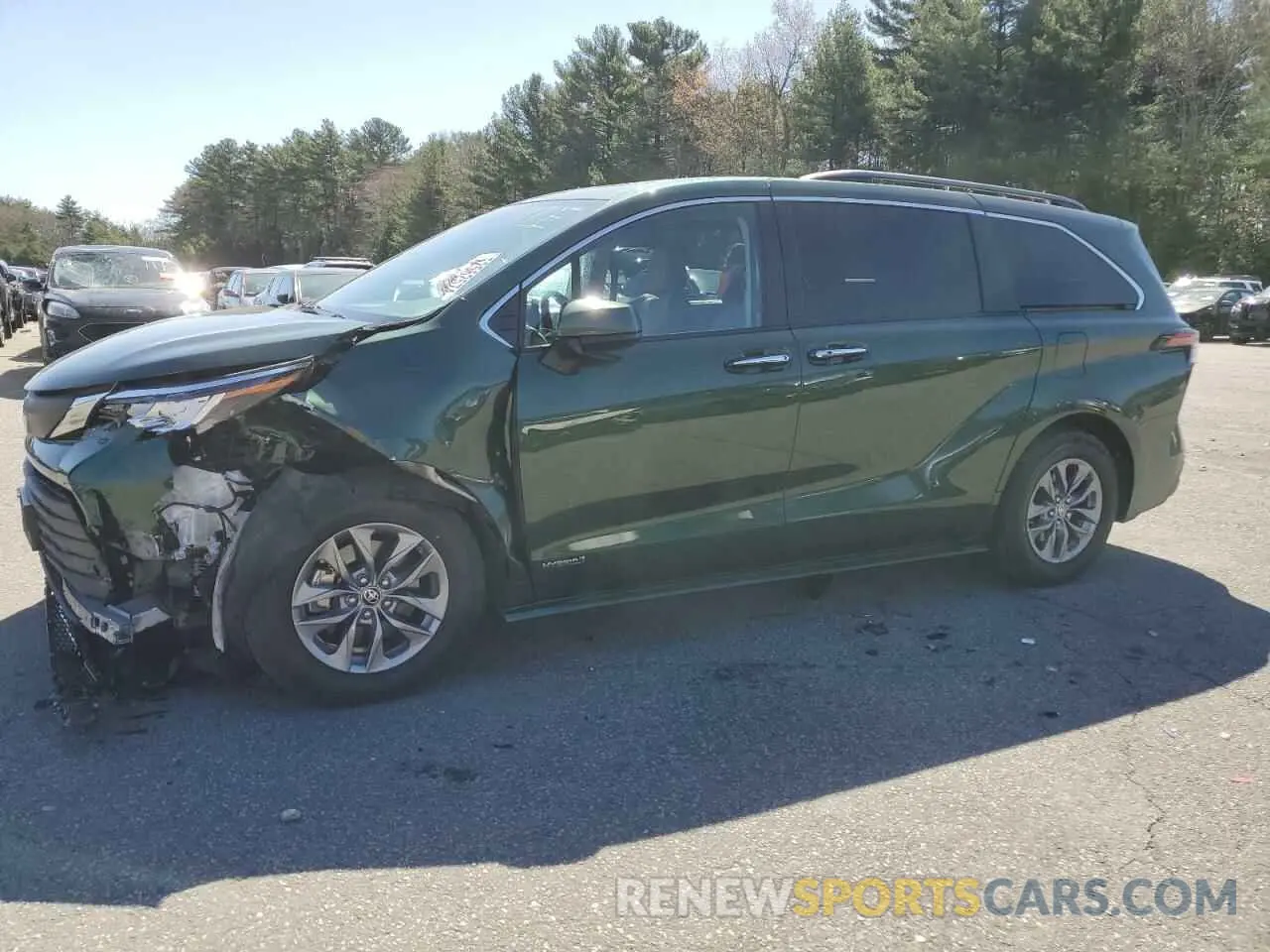 1 Photograph of a damaged car 5TDJSKFCXMS034879 TOYOTA All Models 2021