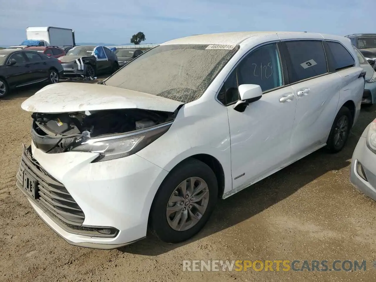 1 Photograph of a damaged car 5TDKRKEC0MS016649 TOYOTA All Models 2021