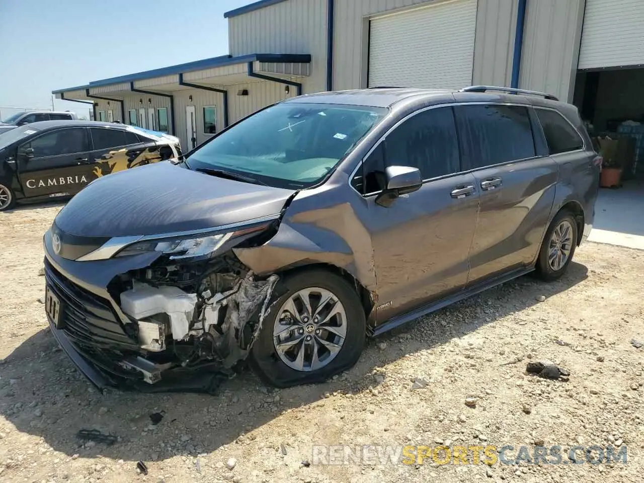 1 Photograph of a damaged car 5TDKRKEC3MS006469 TOYOTA All Models 2021