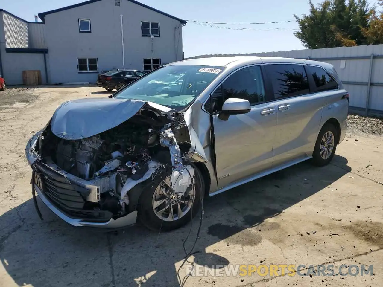 1 Photograph of a damaged car 5TDKRKEC3MS023188 TOYOTA All Models 2021