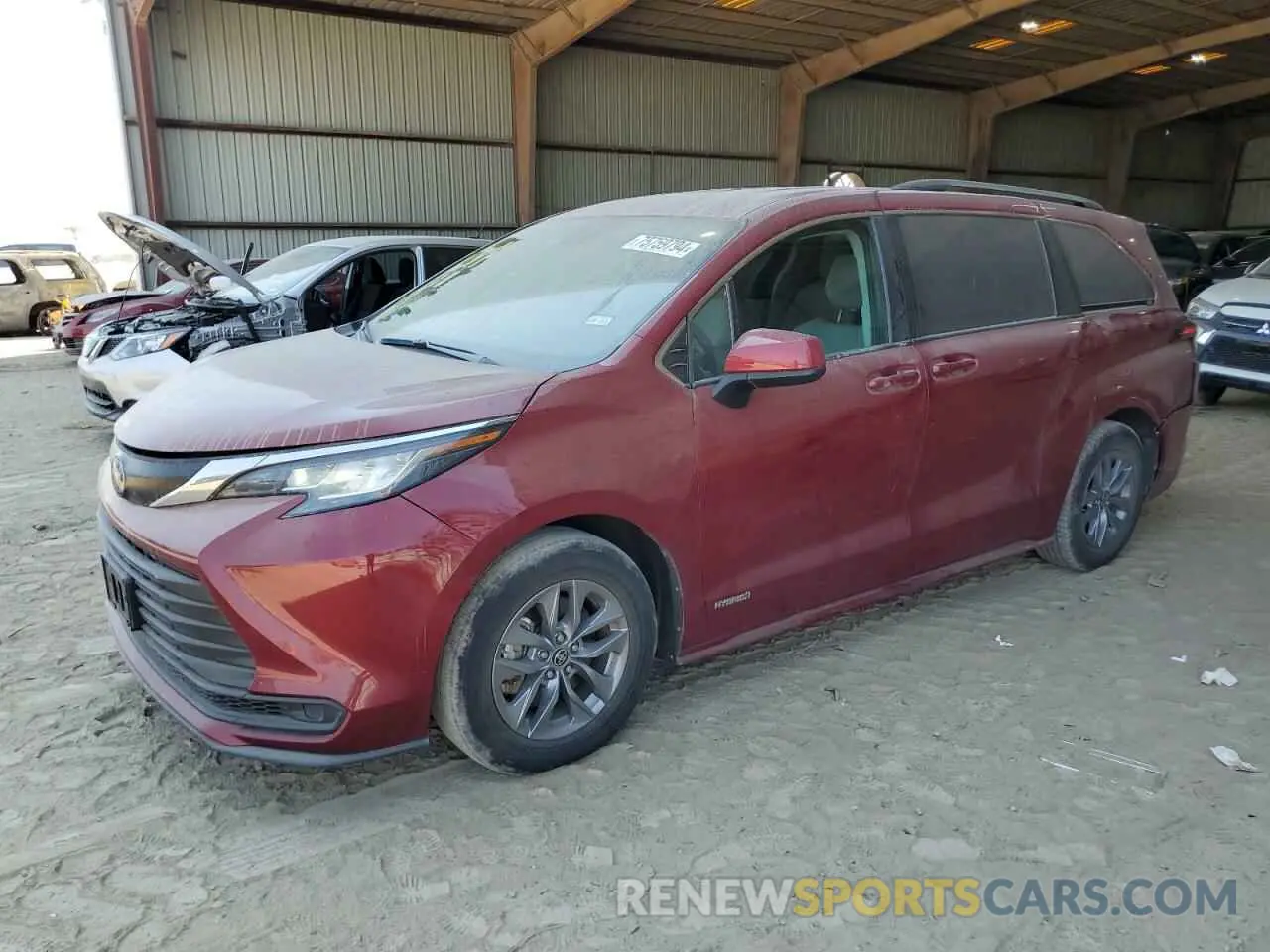 1 Photograph of a damaged car 5TDKRKEC3MS051072 TOYOTA All Models 2021