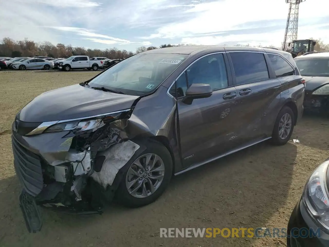 1 Photograph of a damaged car 5TDKRKEC4MS015620 TOYOTA All Models 2021