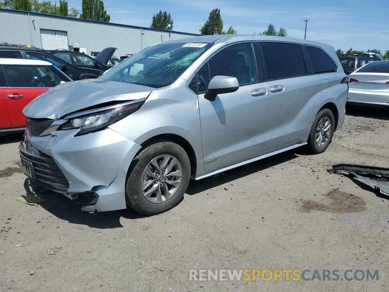 1 Photograph of a damaged car 5TDKRKEC5MS022995 TOYOTA All Models 2021