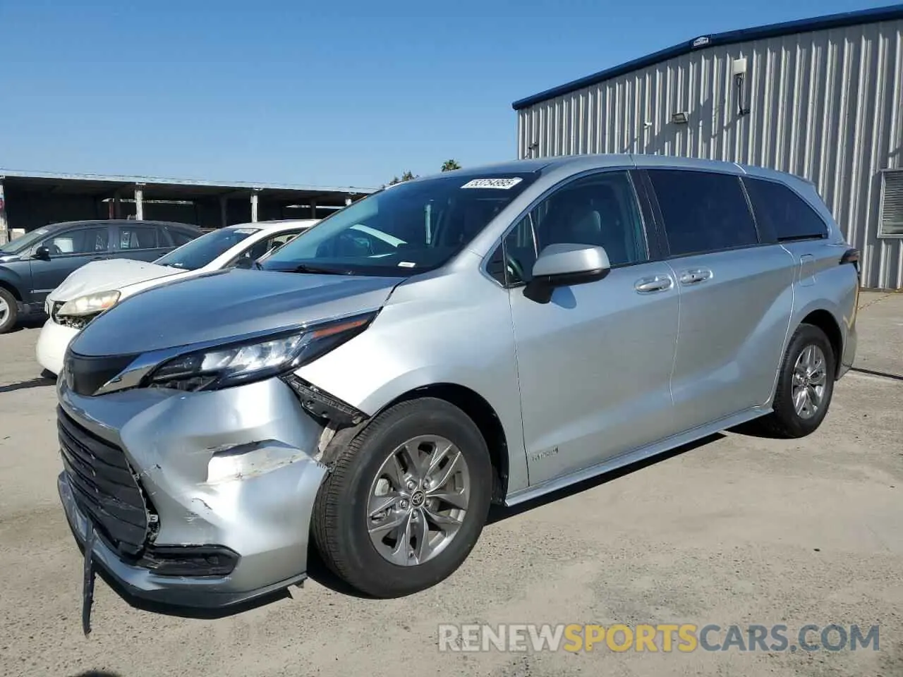 1 Photograph of a damaged car 5TDKRKEC9MS035667 TOYOTA All Models 2021