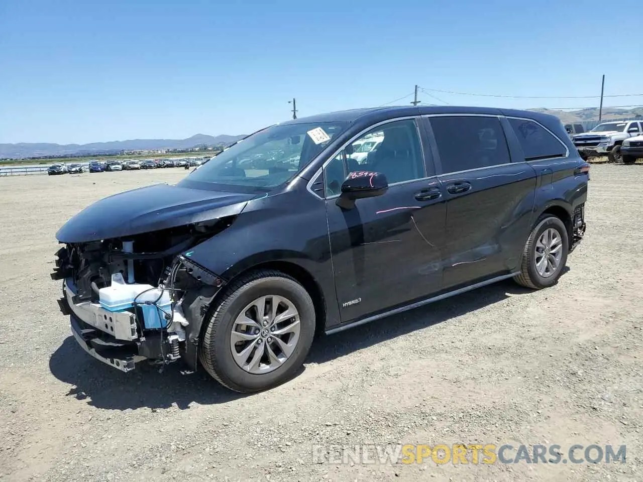 1 Photograph of a damaged car 5TDKRKECXMS056186 TOYOTA All Models 2021