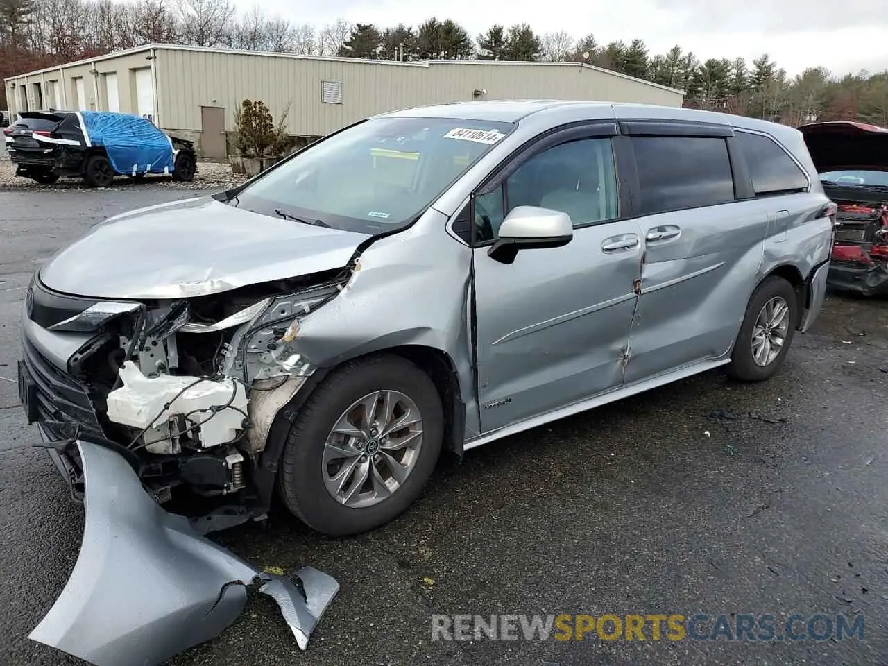 1 Photograph of a damaged car 5TDKSKFC0MS039092 TOYOTA All Models 2021