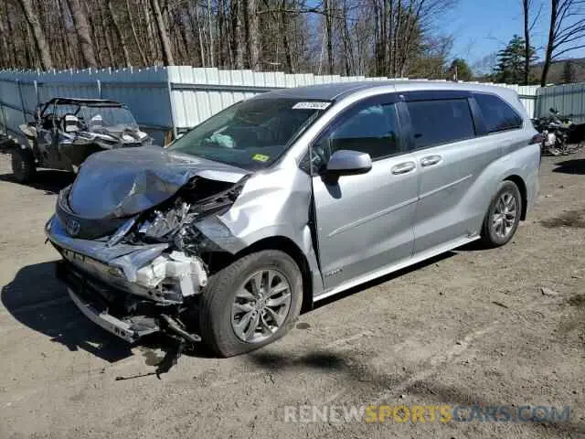 1 Photograph of a damaged car 5TDKSKFC9MS013218 TOYOTA All Models 2021