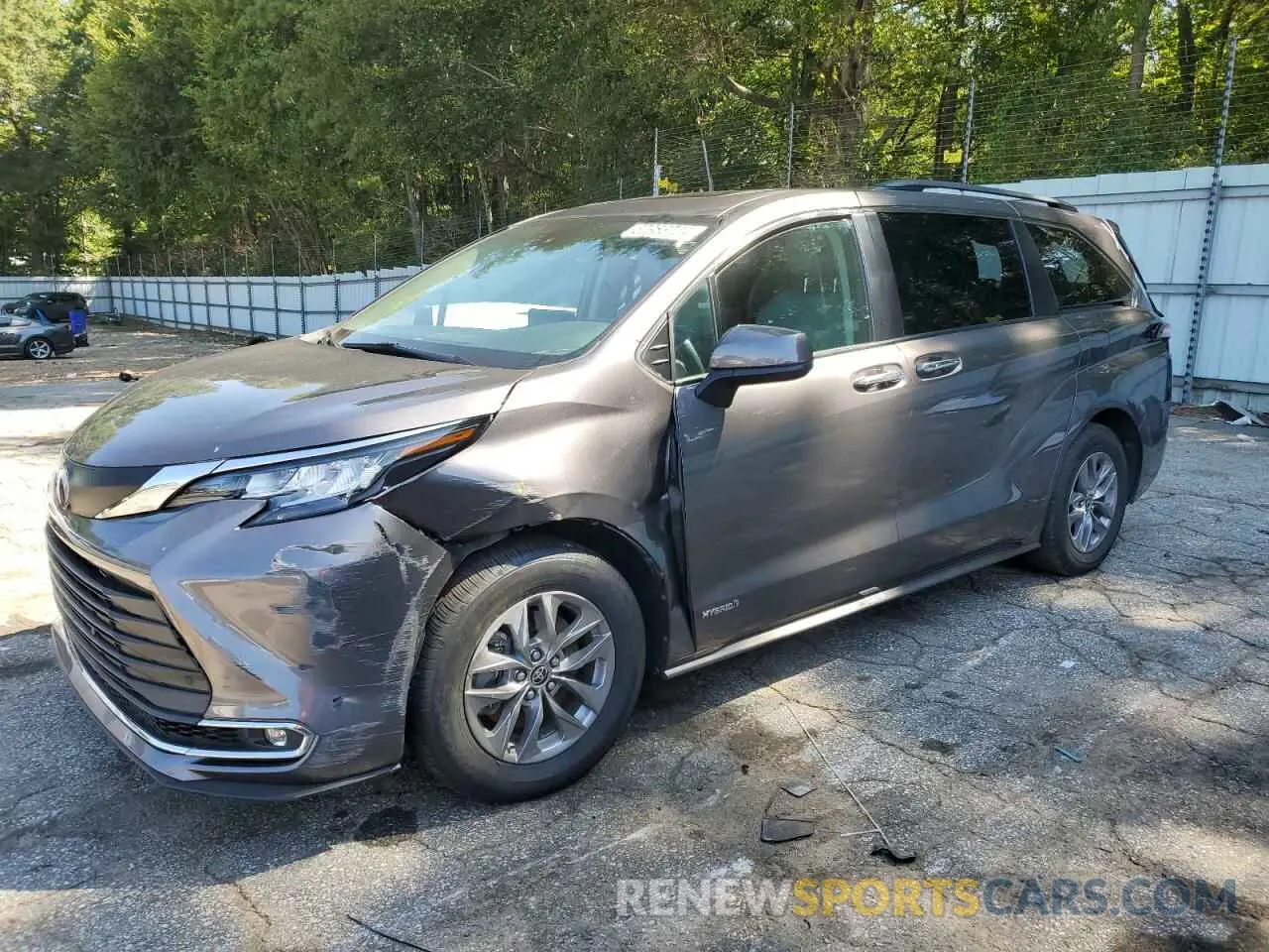 1 Photograph of a damaged car 5TDYRKEC2MS044396 TOYOTA All Models 2021