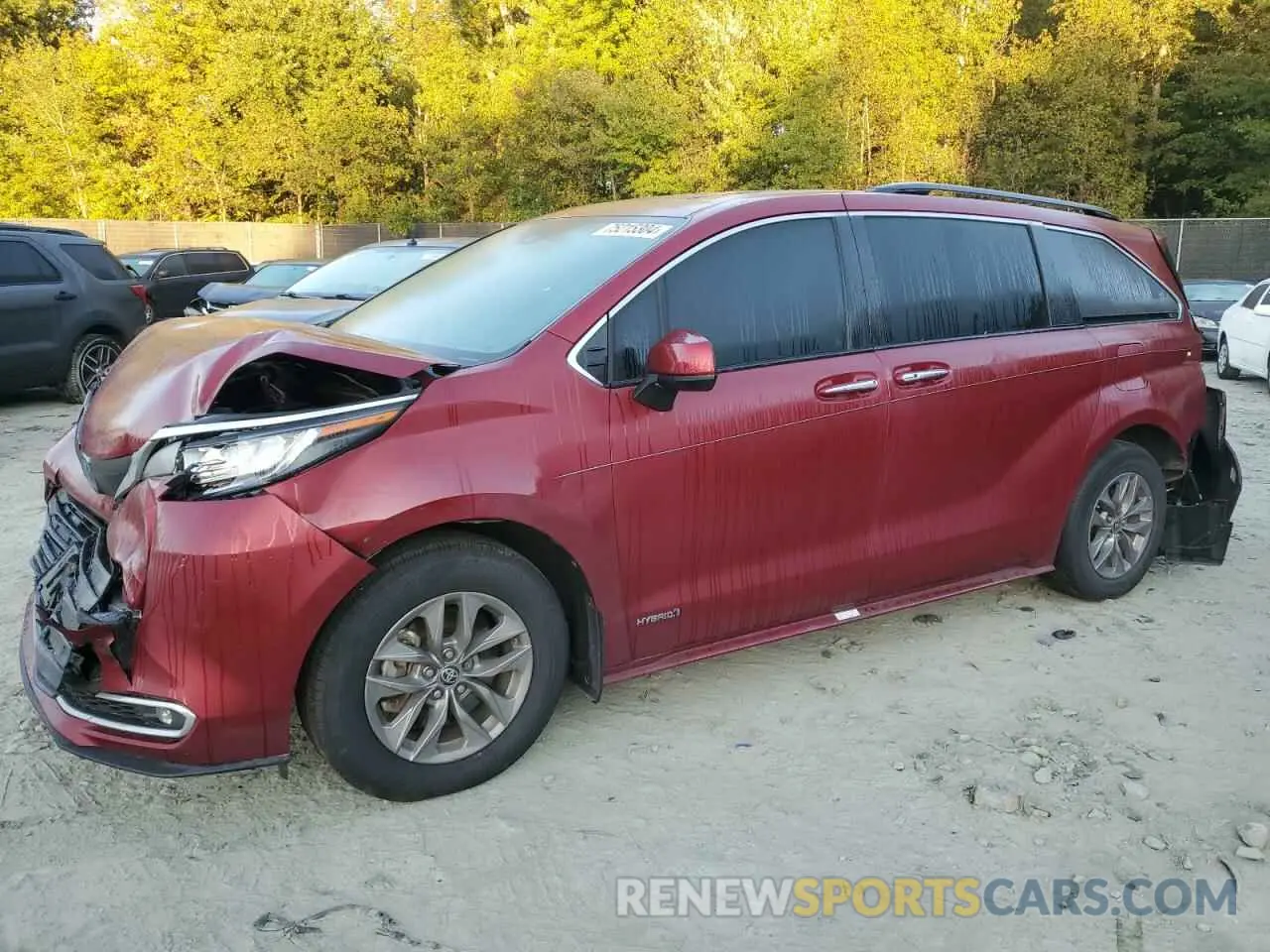 1 Photograph of a damaged car 5TDYRKEC2MS069265 TOYOTA All Models 2021